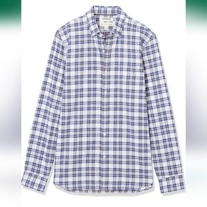 Goodthreads Men's Standard-Fit Long Sleeve Oxford Shirt, Blue/White